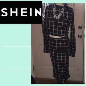 New 2- Pc. Checked Midi Skirt & L/S Top! FIRM!!!